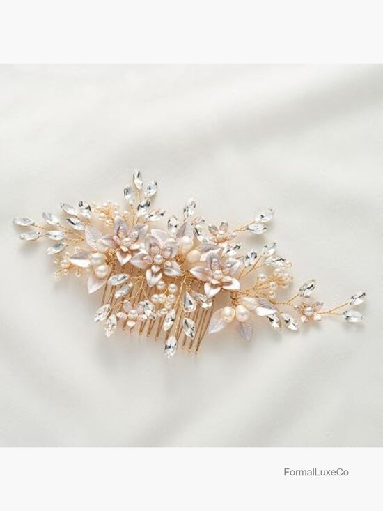 Handmade Pearl Flower Hair Comb Bridal Hair Clip Wedding Accessory main image 4